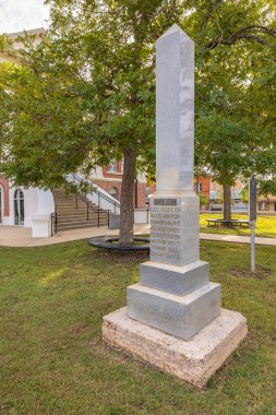 Hemphill, Teksas, ABD - 17 Ekim 2021: Adliyedeki Dünya Savaşı Anıtı