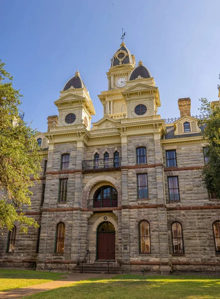 Goliad, Teksas, ABD - 20 Eylül 2021: Tarihi Goliad İlçe Adliyesi