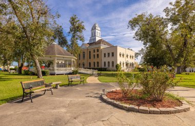 Jasper, Teksas, ABD - 17 Ekim 2021 Jasper County Adliyesi