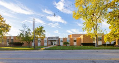 Harrison, Michigan, ABD - 22 Ekim 2021 Clare County İdare Binası