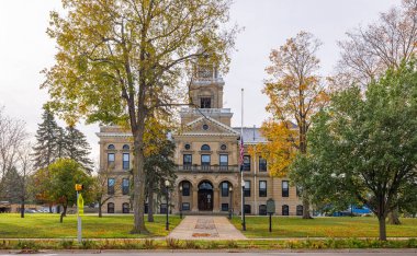 Ithaca, Michigan, ABD - 24 Ekim 2021: The Gratiot County Adliyesi