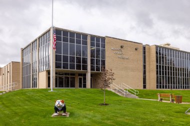 Big Rapids, Michigan, ABD - 22 Ekim 2021: Mecosta County Binası