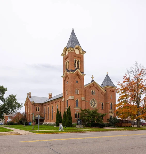 米国ミシガン州シャーロット 2021年10月24日 最初の教会 — ストック写真
