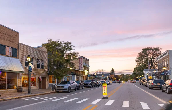 Bellaire Michigan Usa October 2021 Old Business District Bridge Street — Zdjęcie stockowe