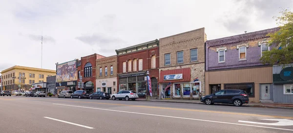 Ludington Michigan Verenigde Staten Oktober 2021 Het Zakendistrict Ludington Avenue — Stockfoto