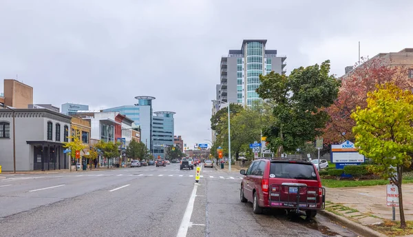 Kalamazoo Michigan Usa Oktober 2021 Downtown Området Sett Utifrån Michigan — Stockfoto