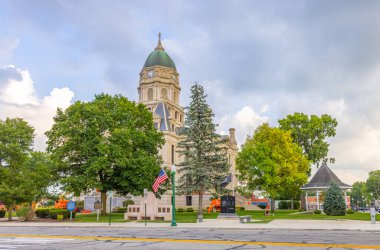 Columbia City, Indiana, USA - August 22, 2021: The Whitley County Courthouse