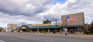 Mio, Michigan, USA - October 23, 2021: The business district on Morenci Avenue