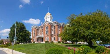 Mount Vernon, Indiana, USA - August 24, 2021: The Posey County Courthouse