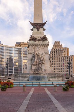 Indianapolis, Indiana, USA - October 19, 2021: The Indiana State Soldiers and Sailors Monument