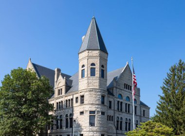Richmond, Indiana, United States - August 20, 2021: The Wayne County Courthouse