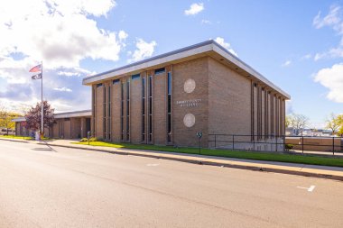 Petoskey, Michigan, USA - October 23, 2021: The Emmet County Building