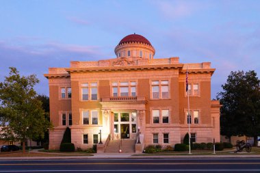 Williamsport, Indiana, USA - August 23 2021: The Warren County  Courthouse