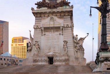Indianapolis, Indiana, USA - October 19, 2021: The Indiana State Soldiers and Sailors Monument