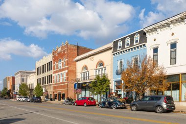 Kokomo, Indiana, USA - October 11, 2020: The business district on Main Street
