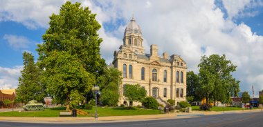 Warsaw, Indiana, USA - August 22, 2021: The Kosciusko County Courthouse