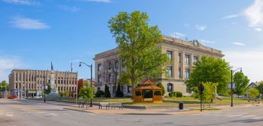 Delphi, Indiana, USA - August 23, 2021: The Carroll County  Courthouse