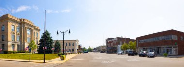 Portland, Indiana, USA - August 21, 2021: The Jay County  Courthouse