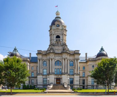 Evansville, Indiana, USA - August 24, 2021: The Vanderburgh County Courthouse