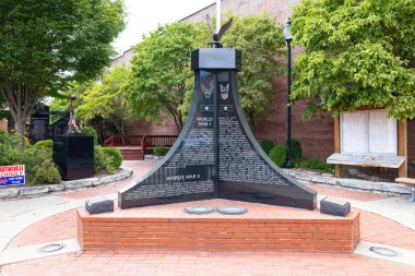 Martinsville, Indiana, USA - August 20, 2021: The Morgan County Veterans Memorial