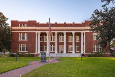 George West, Texas, ABD - 11 Eylül 2021: Live Oak County Adliyesi