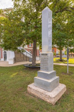 Hemphill, Teksas, ABD - 17 Ekim 2021: Adliyedeki Dünya Savaşı Anıtı