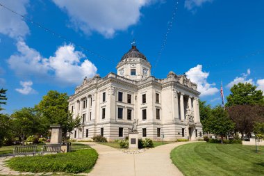 Bloomington, Indiana, USA - August 20, 2021: The Monroe County Courthouse