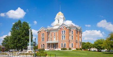 Mount Vernon, Indiana, USA - August 24, 2021: The Posey County Courthouse