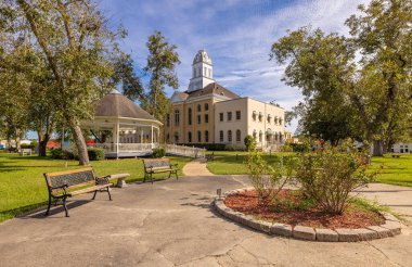 Jasper, Teksas, ABD - 17 Ekim 2021 Jasper County Adliyesi