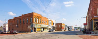 LaGrange, Indiana, USA - August 21, 2021: The business district on Detroit street