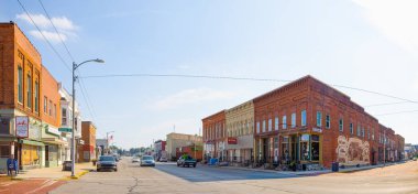 LaGrange, Indiana, USA - August 21, 2021: The business district on Detroit street