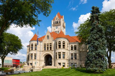 Rochester, Indiana, USA - August 22, 2021: The Fulton County Courthouse