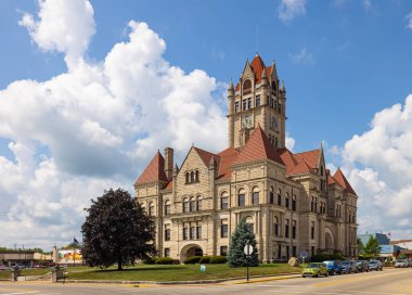 Rushville, Indiana, USA - August 20, 2021: The Rush County Courthouse
