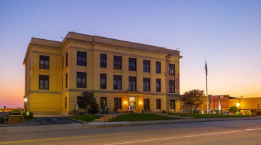 Petersburg, Indiana, USA - September 28, 2021: The Pike County Courthouse