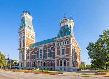Columbus, Indiana, USA - August 20, 2021: The Bartholomew County  Courthouse