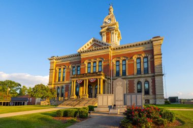 Wabash, Indiana, USA - August 22, 2021: The  Wabash County Courthouse