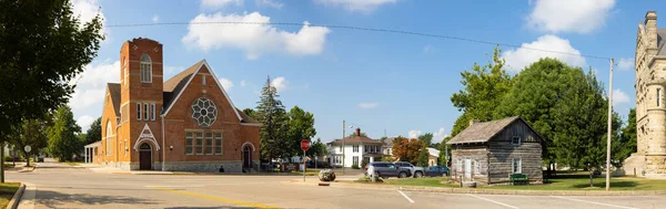 2021年8月20日米国インディアナ州リバティー 神学校通りのユナイテッド メソジスト教会 — ストック写真