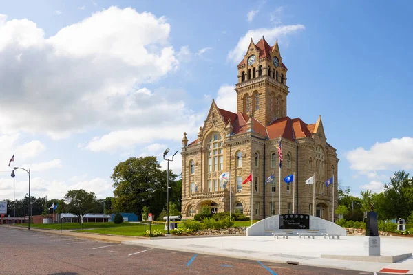 Knox Indiana Usa August 2021 Starke County Courthouse Veterans Memorial — Fotografia de Stock