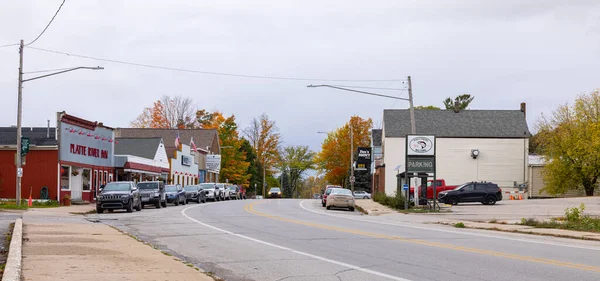 Honor Michigan Usa October 2021 Business District Maint Street — Stockfoto