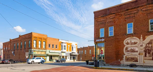LaGrange, Indiana, USA - August 21, 2021: The business district on Detroit street