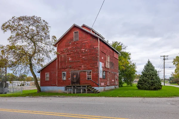 Eau Claire Michigan Usa October 2021 Very Old Red Barn — Φωτογραφία Αρχείου