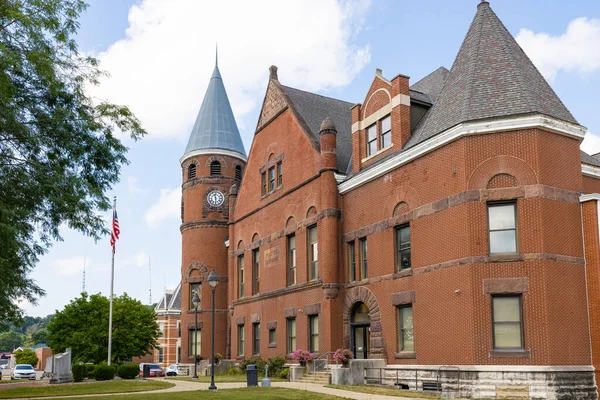 Connersville, Indiana, USA - August 20, 2021: The Fayette County Courthouse
