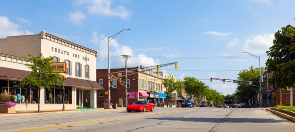 Plymouth Indiana Usa August 2021 Business District Michigan Street — Foto de Stock