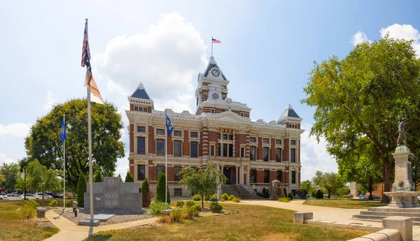 Franklin Indiana Usa August 2021 Johnson County Courthouse War Memorial — Stockfoto