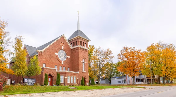米国ミシガン州キャデラック 2021年10月22日 初代長老派教会 — ストック写真