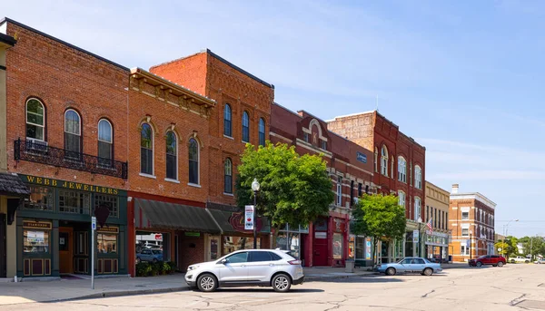 Winchester Indiana Usa August 2021 Business District Franklin Street — Stockfoto