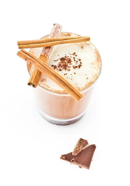 Frappe helado mezclado café sobre fondo blanco — Foto de Stock