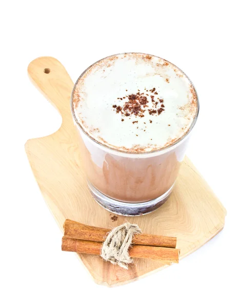 Lodem mieszane frappe kawy na białym tle na białym tle — Zdjęcie stockowe