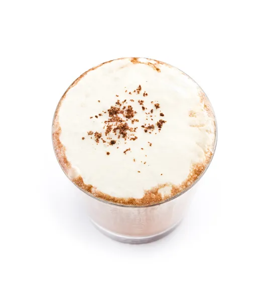 Ledovou prolnutých frapé kávu na bílém pozadí — Stock fotografie