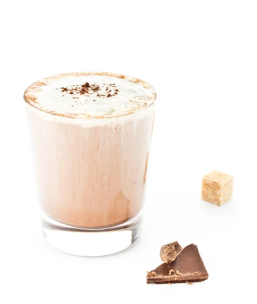 Iced blended frappe coffee on white background — Stock Photo, Image